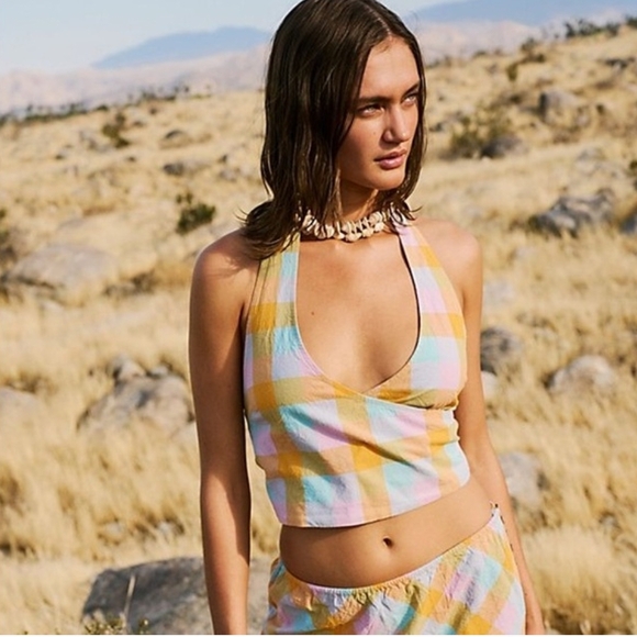 Free People Dresses & Skirts - Free People Maria Madras Plaid Set